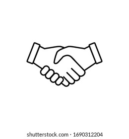 Handshake Icon, Handshake sign and symbol vector design