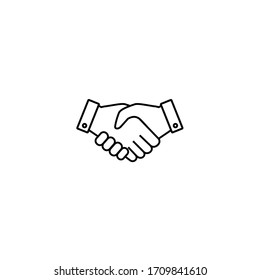 Handshake Icon, Handshake sign and symbol vector design