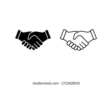 Handshake Icon, Handshake sign and symbol vector design