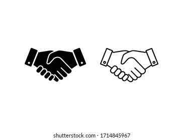 Handshake Icon, Handshake sign and symbol vector design