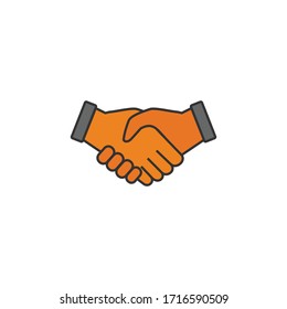 Handshake Icon, Handshake sign and symbol vector design