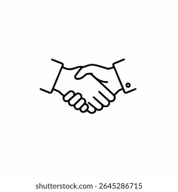 Handshake Icon, Handshake sign and symbol vector design illustration design. EPS 10