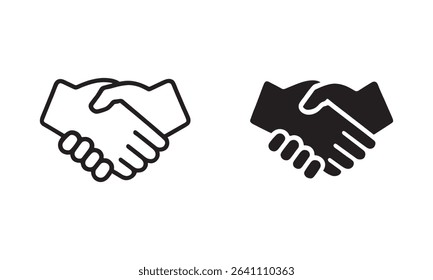 handshake icon, handshake sign vector on white background.