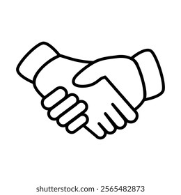 handshake icon, simple flat style, illustration, logo sign symbol pictogram template, for ui or ux isolated on white for mobile app, editable