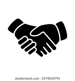 handshake icon, simple flat style, illustration, logo sign symbol pictogram template, for ui or ux isolated on white for mobile app, editable