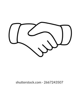 Icono del apretón de manos, estilo plano simple, Ilustración vectorial, símbolo, pictograma de la Plantilla del logotipo del diseño, para UI o UX aislado en blanco para el App móvil, editable