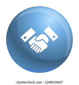 Handshake icon. Simple illustration of handshake vector icon for web design isolated on white background