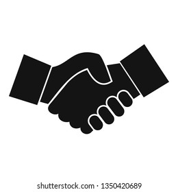 Handshake icon. Simple illustration of handshake vector icon for web design isolated on white background