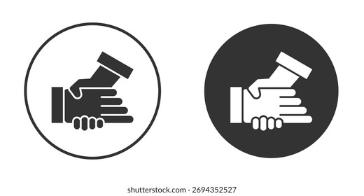 Ícone Handshake. Ilustração de vetor simples. Conjunto de Ícones de Silhueta.