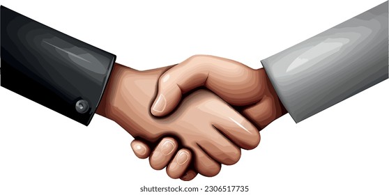 A handshake icon is a simplified, stylized depiction of two hands coming together in a traditional handshake gesture.