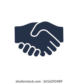 Handshake icon. Solid glyph series icon