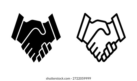 Handshake-Symbol für Apps und Websites. Handshake-Zeichen und -Symbol. Kontaktvereinbarung