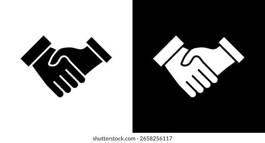 Colección de símbolo de icono de apretón de manos. Vector plano ilustración de stock.