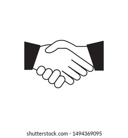 handshake icon symbol design vector