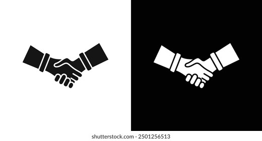 Handshake-Symbol Symbol-Zeichen im ausgefüllten Stil