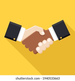 Handshake icon symbol vector illustration flat design