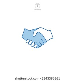 Handshake icon symbol vector illustration isolated on white background