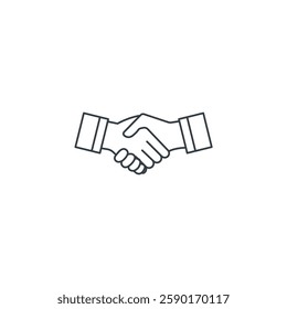 Handshake icon symbol vector illustration isolated on white background