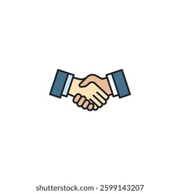 Handshake icon symbol vector illustration isolated on white background