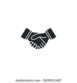 Handshake icon symbol vector illustration isolated on white background