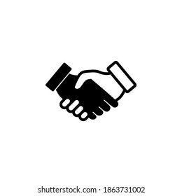 handshake icon symbol vector on white background