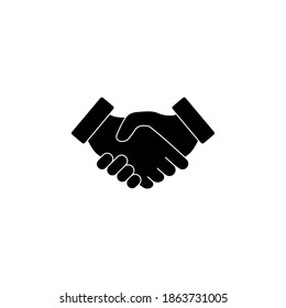 handshake icon symbol vector on white background