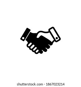 handshake icon symbol vector on white background