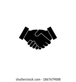 handshake icon symbol vector on white background