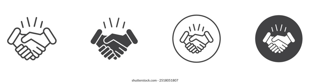 Handshake Symbol dünne Linie Illustration