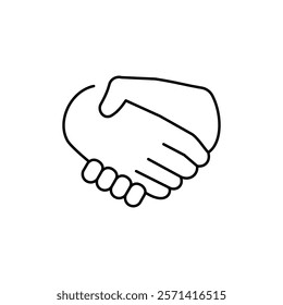Handshake icon Thin line vector