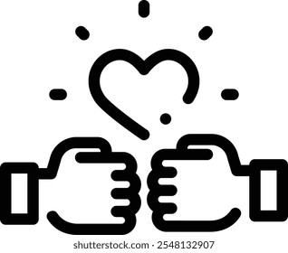handshake icon. Thin Linear Style Design Isolated On White Background