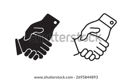 Handshake icon with transparent background