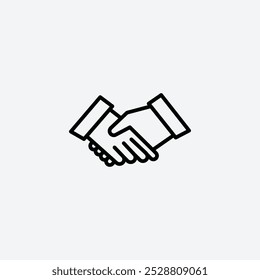 Handshake-Symbol in verschiedenen Linienstrichgrößen.