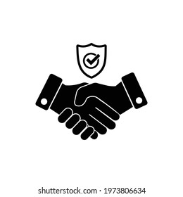 handshake icon, trust icon vector sign symbol 