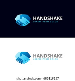 handshake icon. two hands logo template