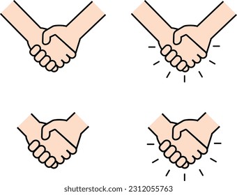 
Handshake-Symbol mit zwei Händen schütteln