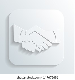 handshake icon vector