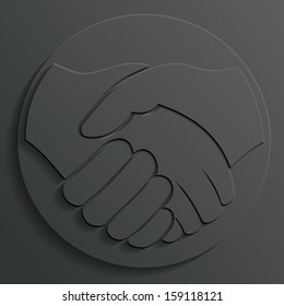 handshake icon vector