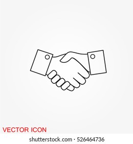 Handshake icon vector