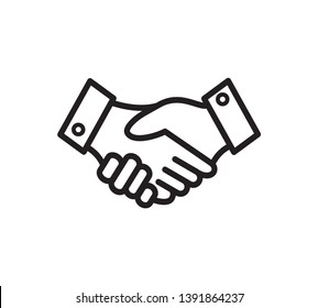 Handshake icon vector  ,Agreement sign illustration