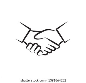 Handshake icon vector  ,Agreement sign illustration