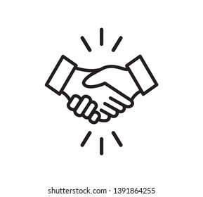 Handshake icon vector  ,Agreement sign illustration