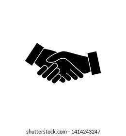Handshake icon vector ,Agreement sign illustration - Vector