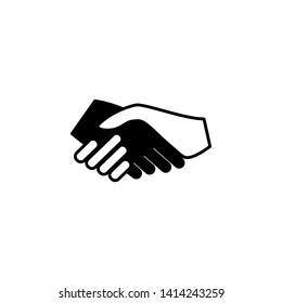 Handshake icon vector ,Agreement sign illustration - Vector