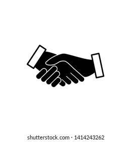 Handshake icon vector ,Agreement sign illustration - Vector