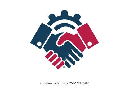 Handshake icon vector art illustration isolated United States elections candidates handshake