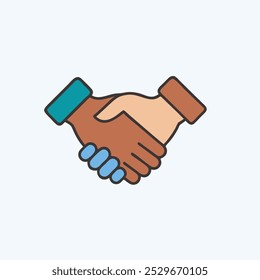 Handshake icon vector art image set.