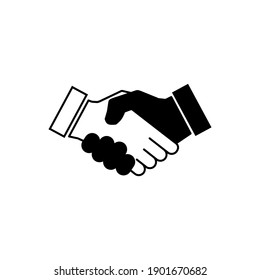 Handshake icon vector. business handshake. contact agreement