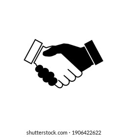 Handshake icon vector. business handshake. contact agreement