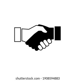 Handshake icon vector. business handshake. contact agreement